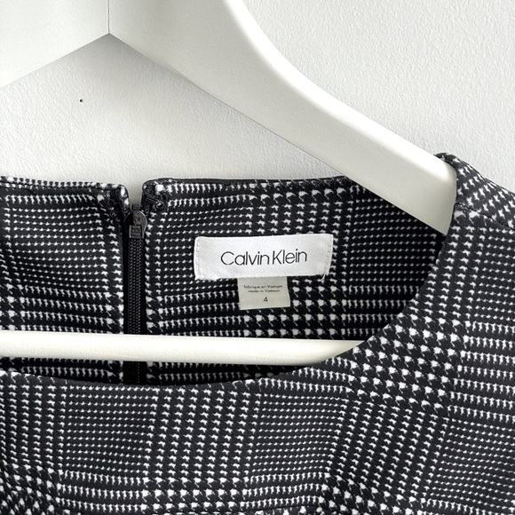 Plaid pattern sleeveless Calvin Klein mid-length dress - Picture 3 of 5